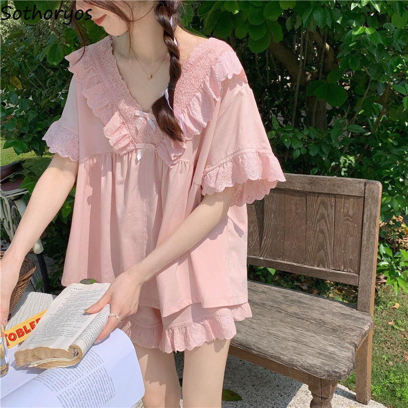 Linen Fabric Natural - Đồ Ngủ Bộ Nữ Xù Tối