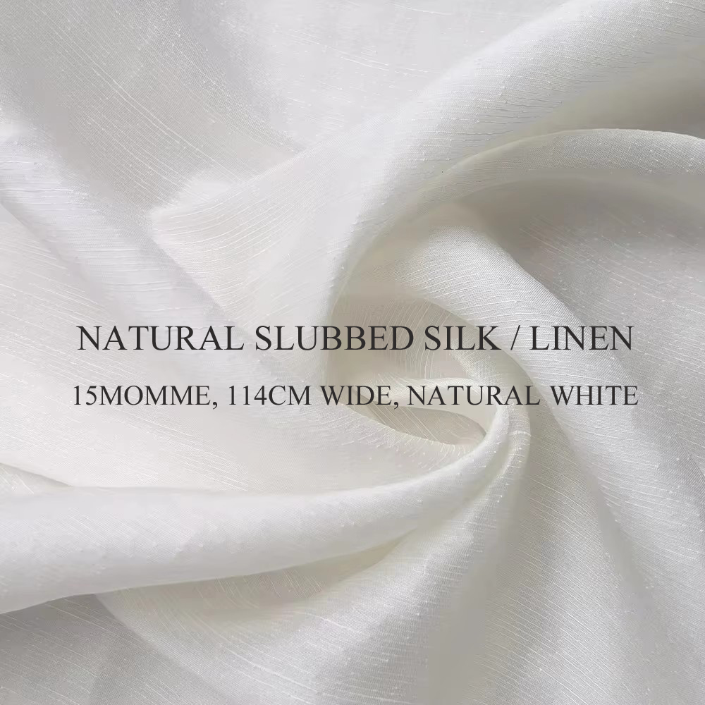 Linen Fabric Natural - Mulberry Silk Linen 45'' Wide By