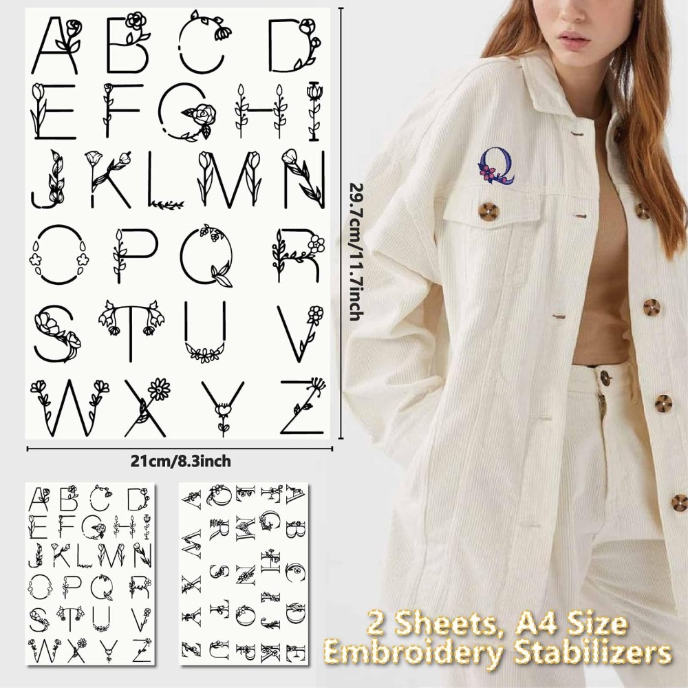 Letter A-Z Water Soluble Embro - đánh giá và giá Embroidery Stitches