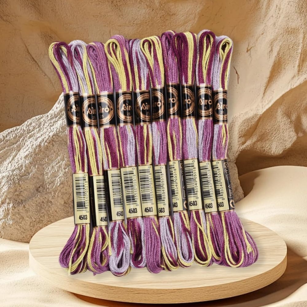 6 Strands Purple Variegated Em - đánh giá và giá Embroidery Stitches