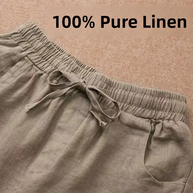 Pure Linen Breathable Elastic  - đánh giá và giá Linen Fabric Natural
