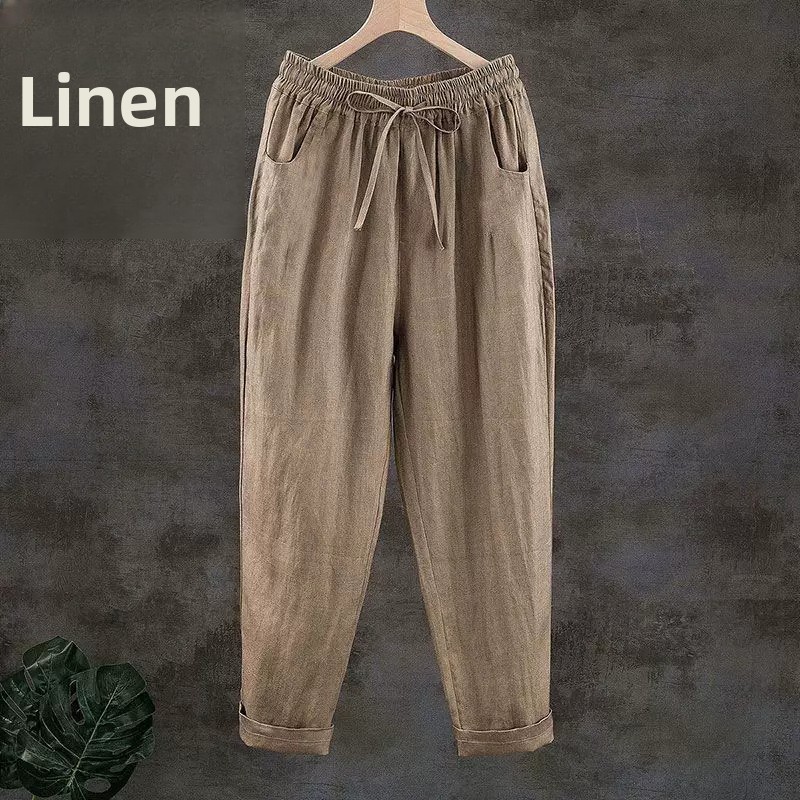 Pure Linen Breathable Elastic  - đánh giá và giá Linen Fabric Natural