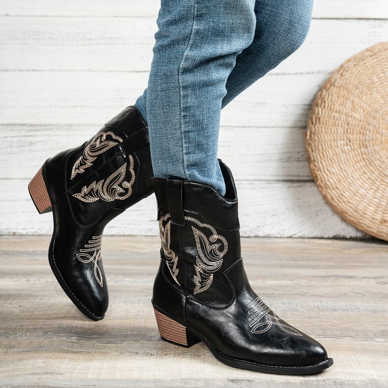 Women Western Cowboy Boots Emb - đánh giá và giá Embroidery Stitches