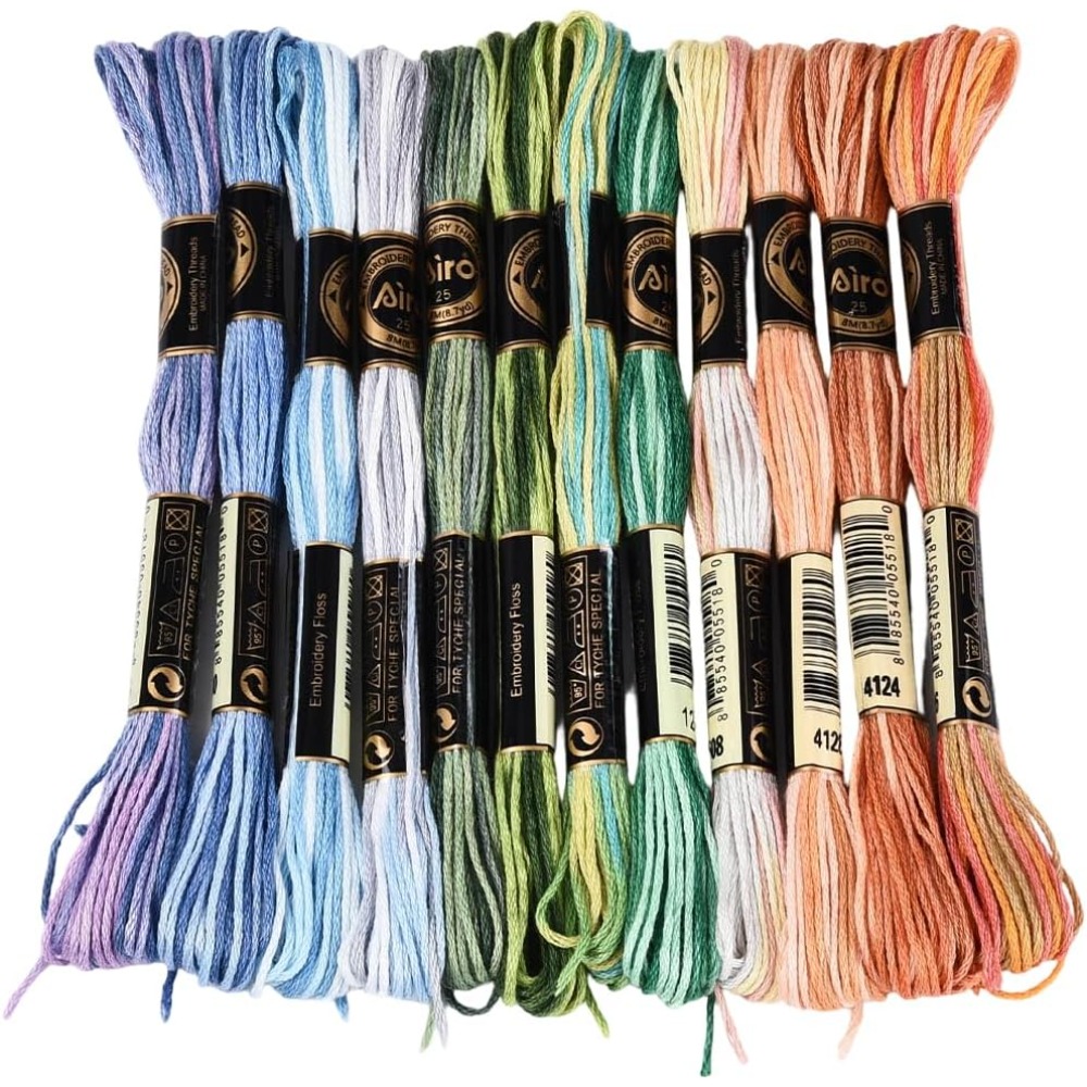 12 Skeins 105 Yards Cross Stit - đánh giá và giá Embroidery Stitches