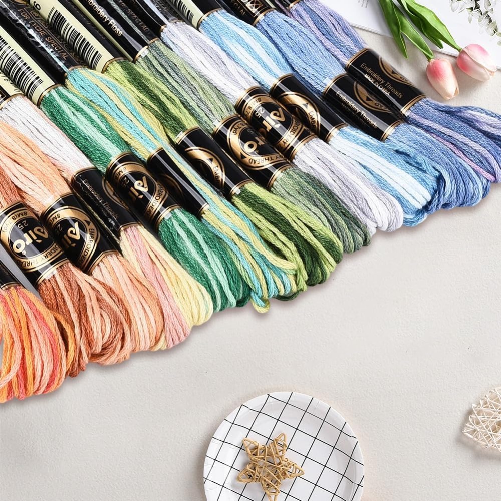 12 Skeins 105 Yards Cross Stit - đánh giá và giá Embroidery Stitches