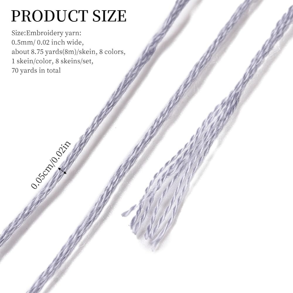 8 Skeins 70 Yards Grey Friends - đánh giá và giá Embroidery Stitches