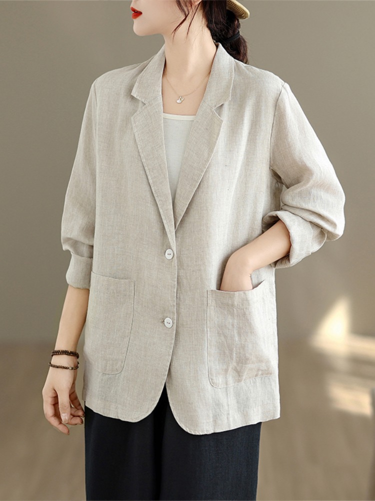 Casual Style Cotton Linen Long - đánh giá và giá Linen Fabric Natural
