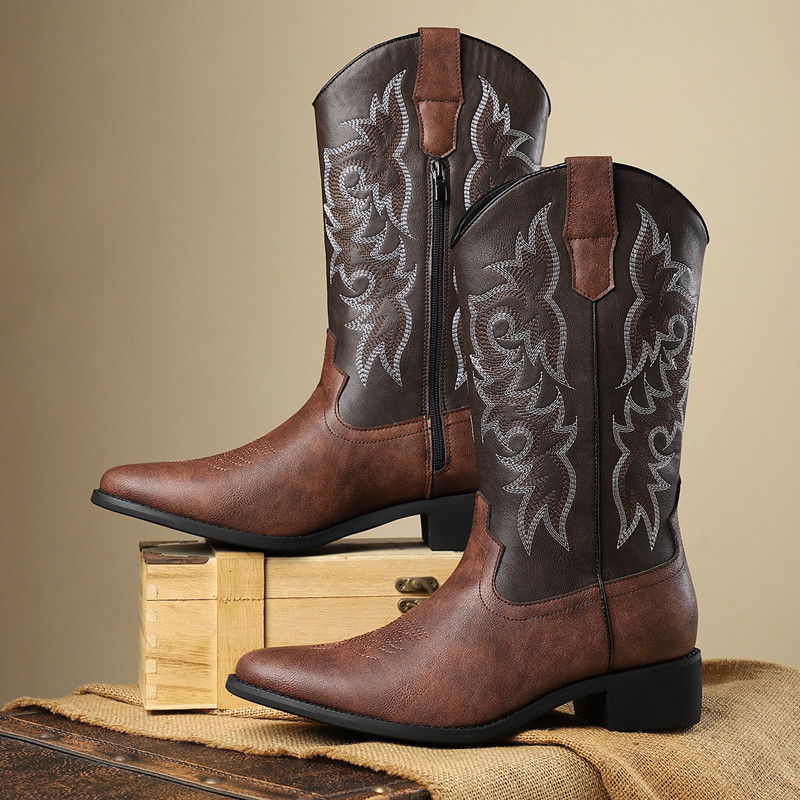 NEW Men High Boots Embroidery  - đánh giá và giá Embroidery Stitches