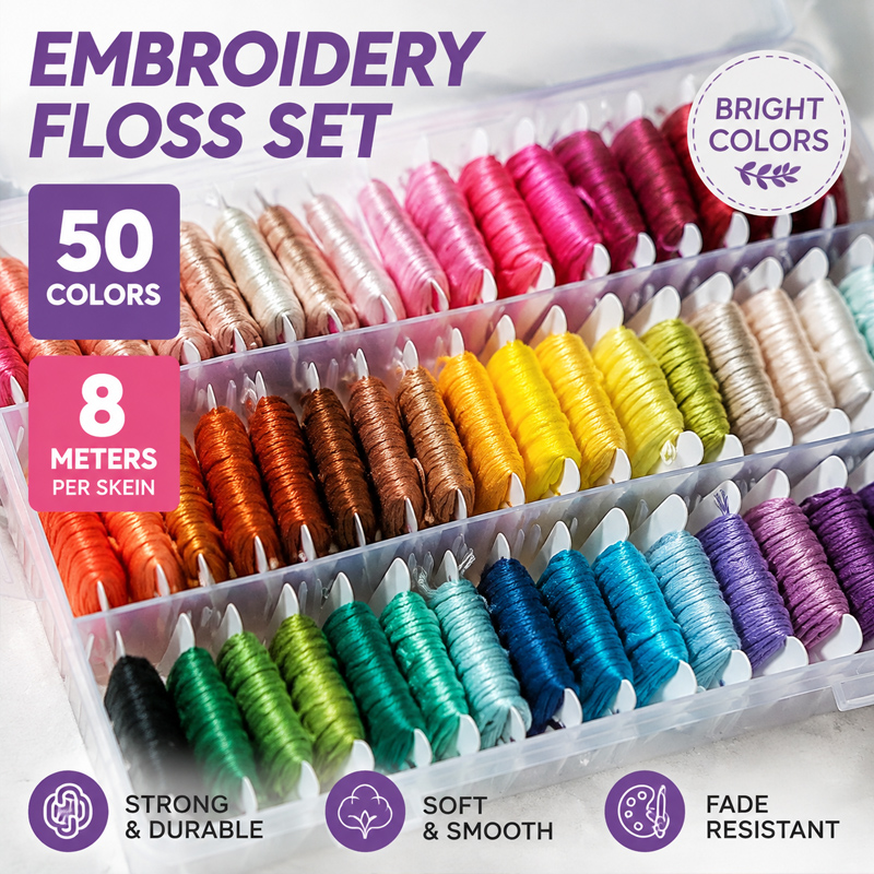 100% Cotton Embroidery Thread  - đánh giá và giá Embroidery Stitches