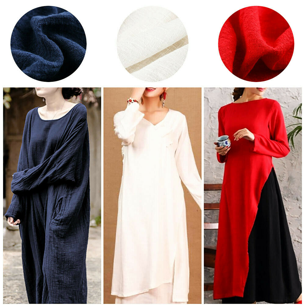 Colorful Thin Linen Cotton Cre - đánh giá và giá Linen Fabric Natural